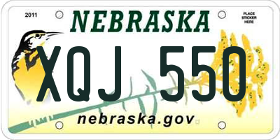 NE license plate XQJ550