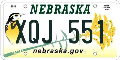 NE license plate XQJ551