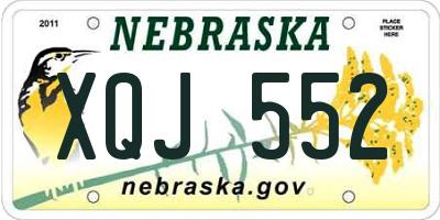 NE license plate XQJ552