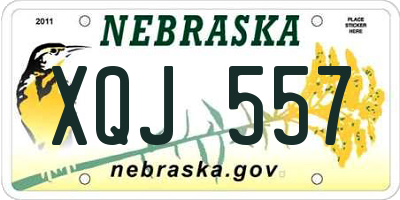 NE license plate XQJ557