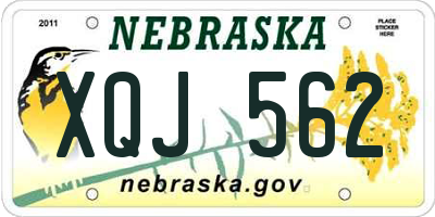NE license plate XQJ562