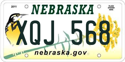 NE license plate XQJ568