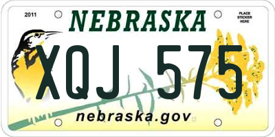 NE license plate XQJ575
