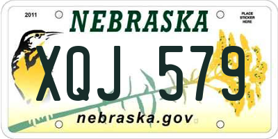 NE license plate XQJ579