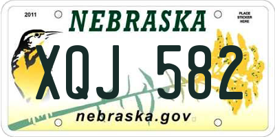 NE license plate XQJ582