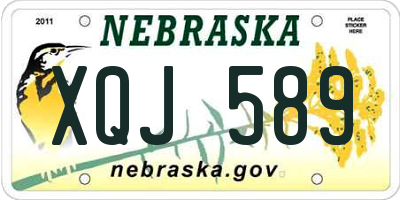 NE license plate XQJ589