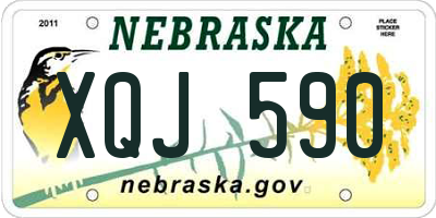 NE license plate XQJ590