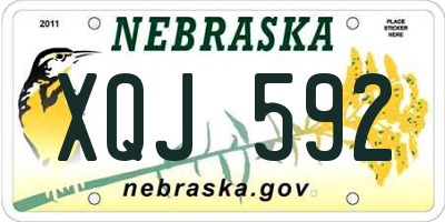 NE license plate XQJ592