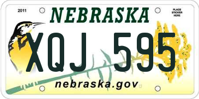 NE license plate XQJ595