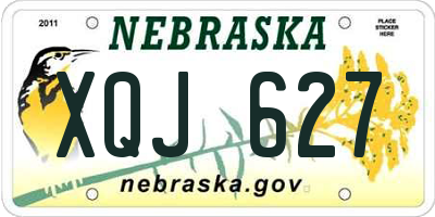NE license plate XQJ627