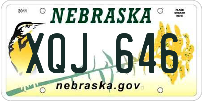 NE license plate XQJ646