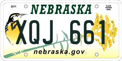 NE license plate XQJ661