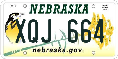 NE license plate XQJ664