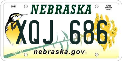 NE license plate XQJ686