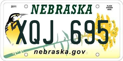 NE license plate XQJ695
