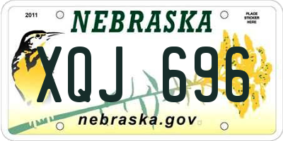 NE license plate XQJ696
