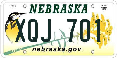 NE license plate XQJ701