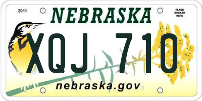 NE license plate XQJ710