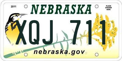 NE license plate XQJ711