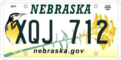 NE license plate XQJ712