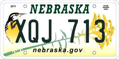 NE license plate XQJ713