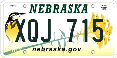 NE license plate XQJ715