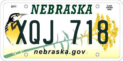 NE license plate XQJ718