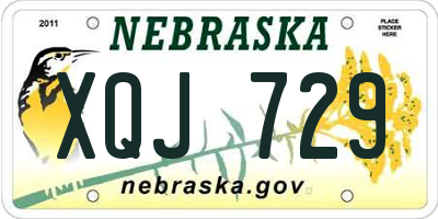 NE license plate XQJ729
