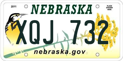 NE license plate XQJ732
