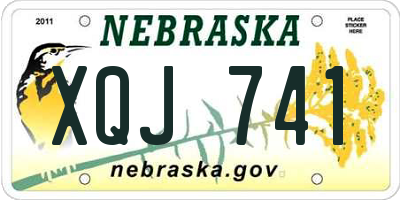 NE license plate XQJ741