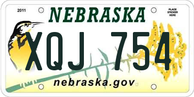 NE license plate XQJ754