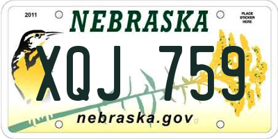 NE license plate XQJ759