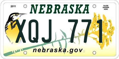 NE license plate XQJ771