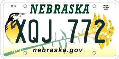 NE license plate XQJ772