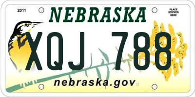 NE license plate XQJ788