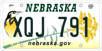 NE license plate XQJ791