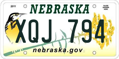 NE license plate XQJ794