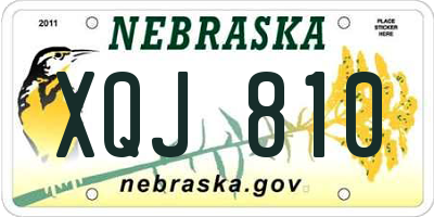 NE license plate XQJ810