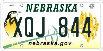 NE license plate XQJ844