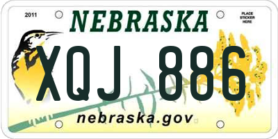 NE license plate XQJ886