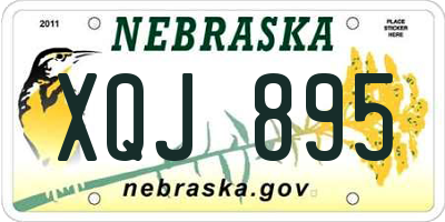 NE license plate XQJ895