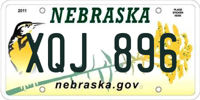 NE license plate XQJ896