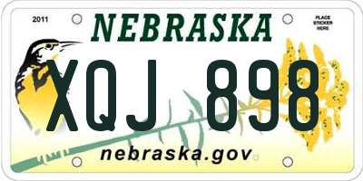 NE license plate XQJ898