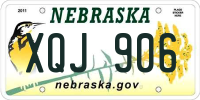 NE license plate XQJ906