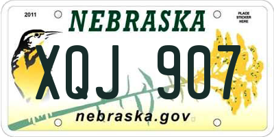 NE license plate XQJ907