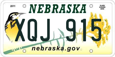 NE license plate XQJ915