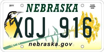 NE license plate XQJ916
