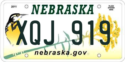 NE license plate XQJ919