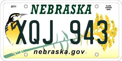 NE license plate XQJ943