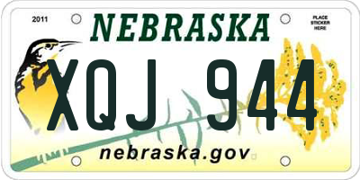 NE license plate XQJ944